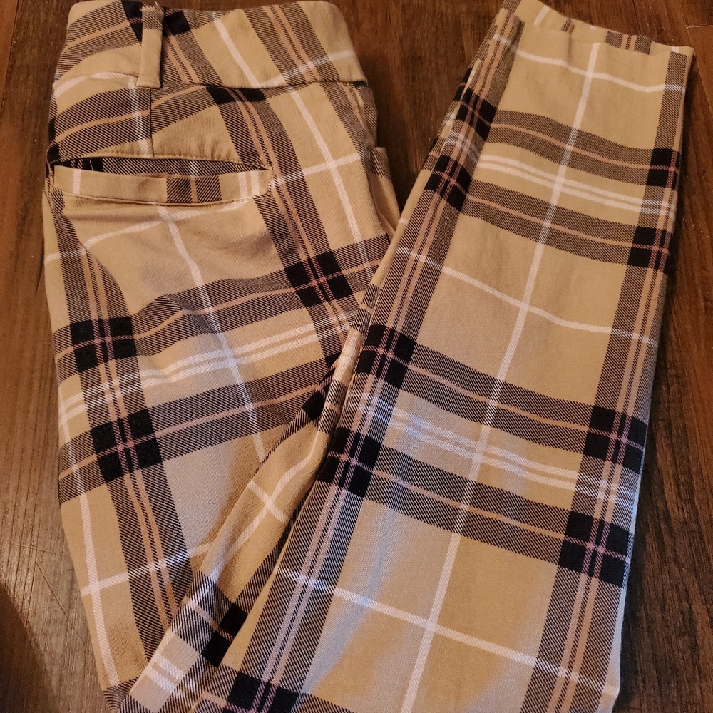 Striped Ankle Cut Slim fit Slacks
